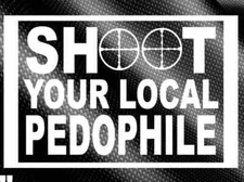 SHOOT YOUR LOCAL PEDOPHILE Vinyl Decal Sticker Truck Car Pedo Diesel Country