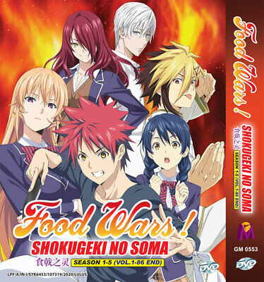 Food Wars! / Shokugeki no Souma Season 1-5 Complete Anime DVD (English Dub)