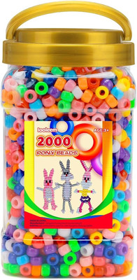 Pony Beads(2000Pcs Multi-Colored Pony Beads), Beads for Bracelets Making, Pony B
