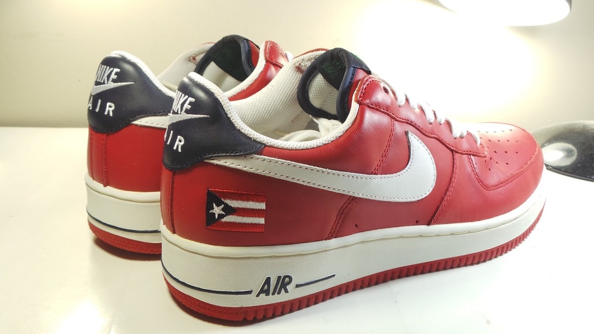 NIKE 2003 AIR FORCE 1 PR4 624040-641 PUERTO RICO 4 RED 10.5