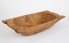 Eurostyle Deep Trencher Dough Bowl-Batea-Wood-Bread-Doughbowl-10-12W x 24-26L 