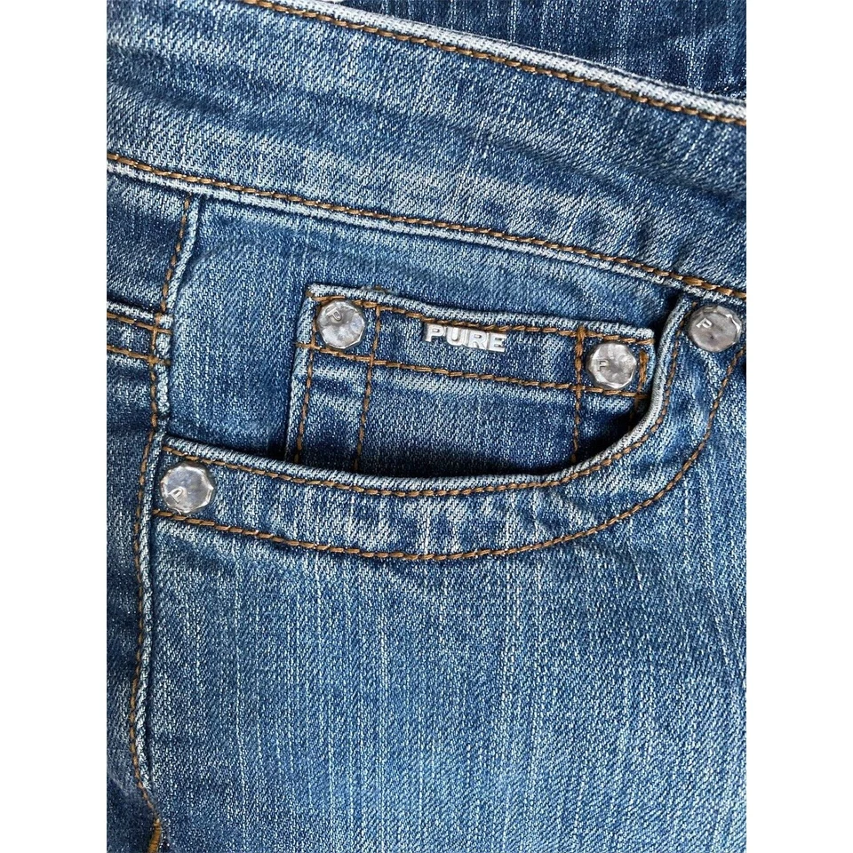 Pantalones de mezclilla color puro algodón índigo bootcut talla 29 Foto 3 de 4