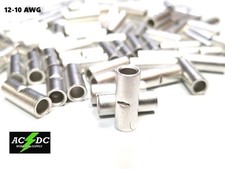 12-10 GAUGE 50 PK UNINSULATED NON INSULATED TINNED BUTT CONNECTOR TERMINAL WIRE