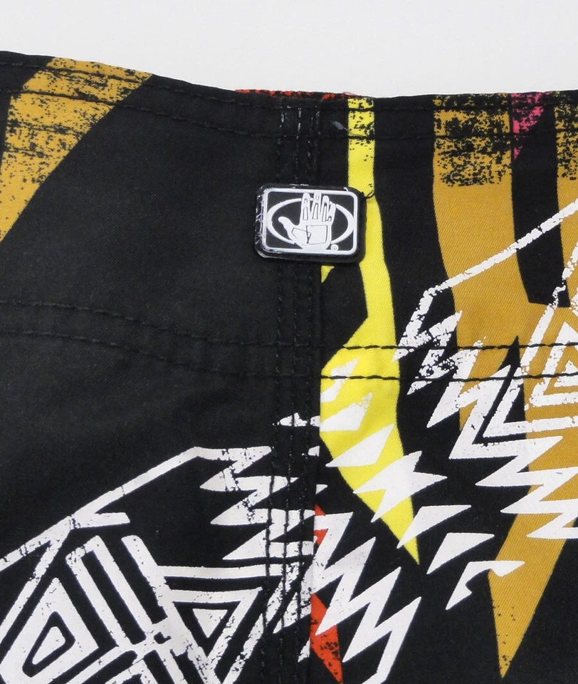 Hombres Body Guante Bañador Board Shorts Cordón Talla 30 Bolsillo Tribal Tiki Foto 3 de 4