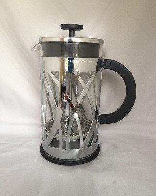 Starbucks Bodum  Crisscrossing Metal Chrome  Press 4 Cups. 32 Oz!