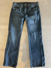 527 Levis Boot Cut Blue Denim Jeans Tag Size 34x32 Casual