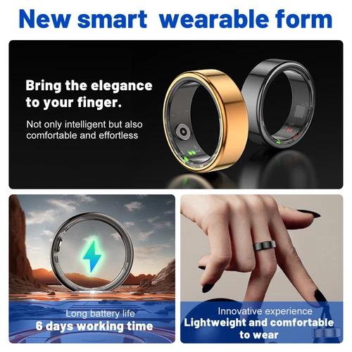 Smart Ring Health Fitness Tracker - Pulsmesser Wasserdicht Fingerring - Bild 2 von 28