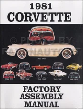 1981 Corvette Factory Assembly Manual BOUND Exploded Views Chevy Parts Chevrolet
