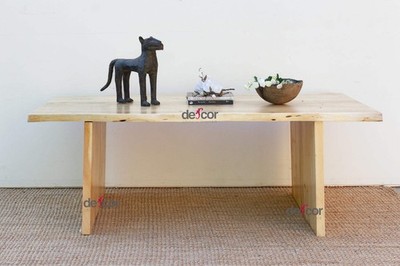 84'' Long Driftwood Monolith Live Edge Dining Table, Organic Modern Table