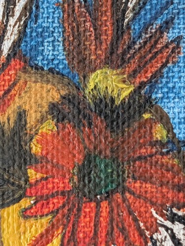 Vintage 1969 2er Set Primitive Indianer Motiv Gemälde von Betty Jean - Bild 16 von 23