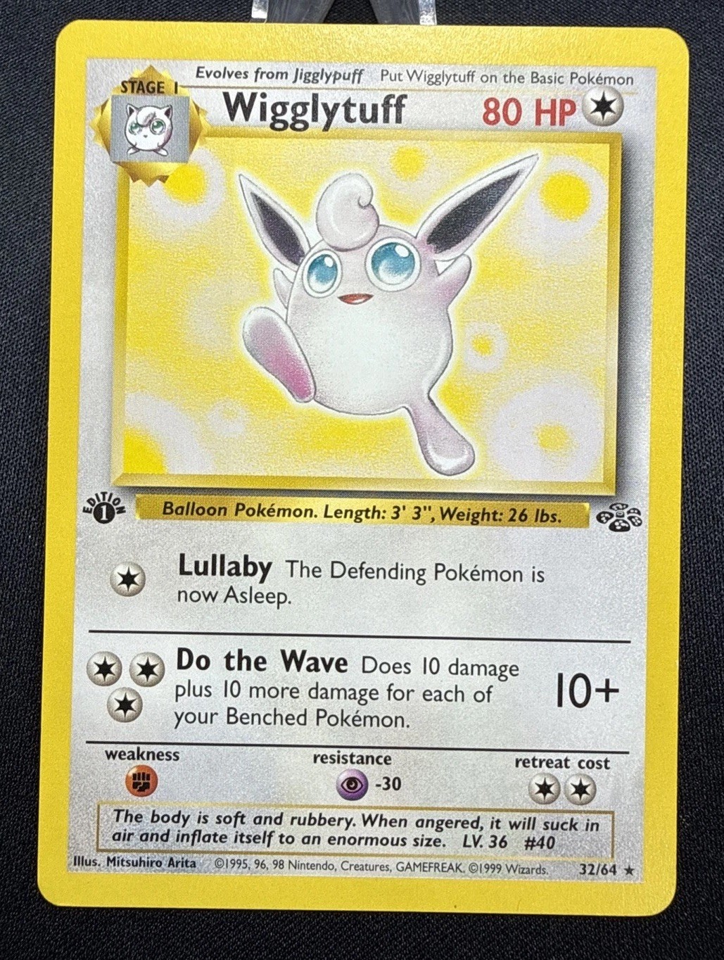 Wigglytuff  32/64 (1st Edition) Pokemon Jungle (NM/LP)