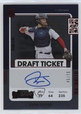 2021 Panini Contenders Rookie Draft Ticket Red 45/75 Ryan Jeffers #129 Auto 0w3