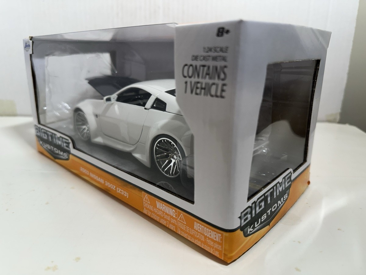 JADA BIGTIME BTK 2003 NISSAN 350Z WHITE 1:24 DIECAST MODEL IN BOX