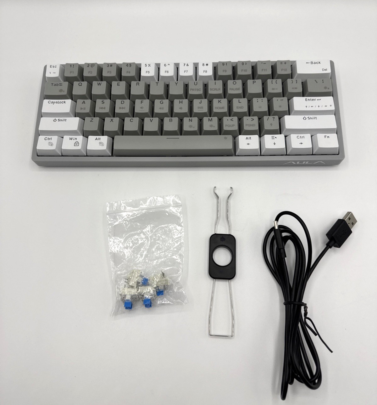 61 Key Wired (separated) Small Mechanical Keyboard 29 RGB Ba