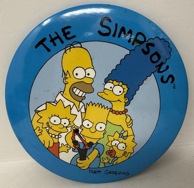 #ad The Simpsons Family Bart Homer Marge Lisa Maggie Pinback Button Accessory 1989 $11.99