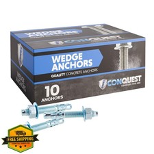 Conquest 3/4&rdquo; x 4-3/4&rdquo; Wedge Anchors 10pk