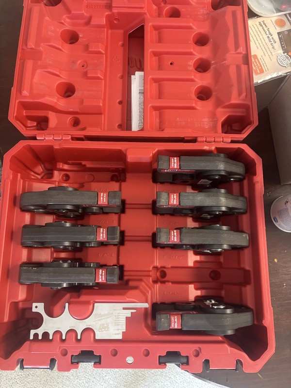 Milwaukee M18 FORCE LOGIC Copper Press Tool Jaw Set 49-16-2652R w/ Case