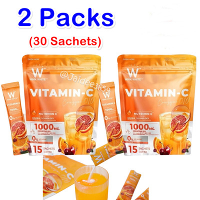 2X WINK WHITE Vit-C Lycopene Powder - Women's Daily Skin Food Drink Sugar-Free