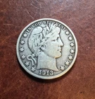 1913-D Barber Half Dollar VG