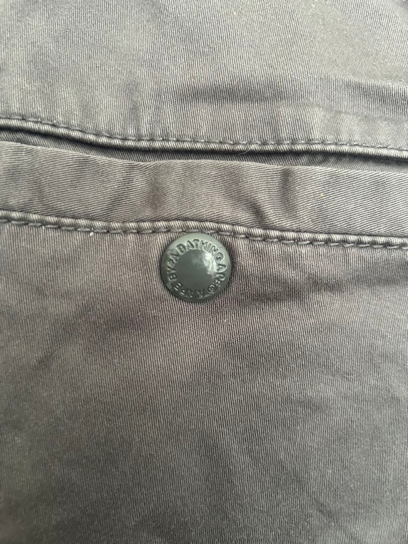 Aape A BATHING APE Cotton Jogger Pants Gray Elastic Waistband M BA0226175 thumbnail 9