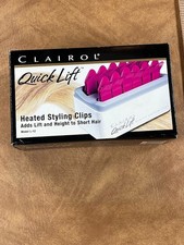Vintage Clairol Quick Lift Heated Styling Hair Clips Model L-12 NEW Hot Rollers