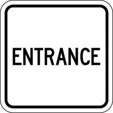 Lyle Lr7-64B-18Ha Entrance Parking Sign, 18 In Height, 18 In Width, Aluminum,
