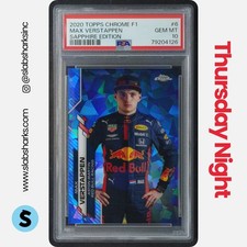 2020 TOPPS CHROME SAPPHIRE FORMULA 1 #6 MAX VERSTAPPEN ROOKIE RC PSA 10