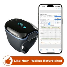 Refurbished Wellue O2Ring Pulse Oximeter with Vibration Alarm & App/PC Software