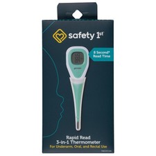 Safety 1st Rapid Read 3-in-1 Thermometer Aqua Oral Underarm Rectal 8 Sec