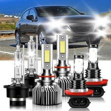 Led Hid Headlight Combo Hilowfog Light Bulb 6000k For Mazda 3 2004-2007 2008