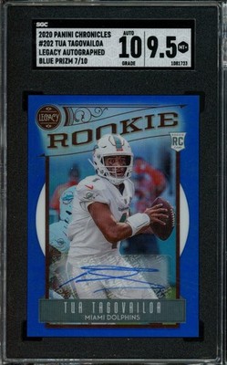 2020 Chronicles Tua Tagovailoa Legacy Blue Prizm Auto #7/10 SGC 9.5