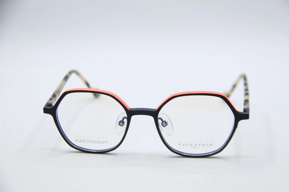 NUEVAS GAFAS FACE A FACE ZENIT 1 COL 933 HO CUERNO NEGRO NARANJA AUTÉNTICAS 49-19 Foto 2 de 4