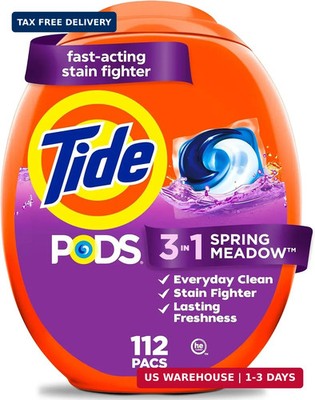 Tide PODS laundry detergent pacs, 3-in-1 Stain Remover, Odor Fighter, Color Prot