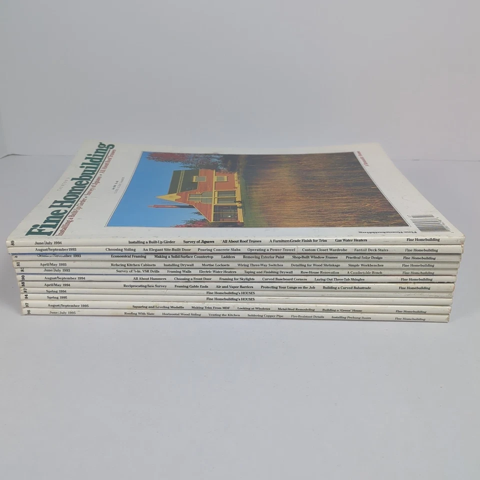 Fine Homebuilding Magazine Lot of 11 1993-1995 - Clean & Nice! - Image 2 of 4