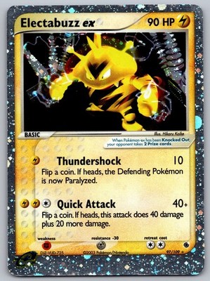 Electabuzz ex Holo Ultra Rare Ruby and Sapphire 97/109 LP