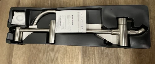 Signature Hardware SHSR7010ZBN Shower Rail with Slide Bar - Brushed Nickel READ* - Picture 2 of 15