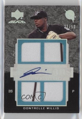 2007 Upper Deck Black Prodigious Materials 22/50 Dontrelle Willis Auto 5h9