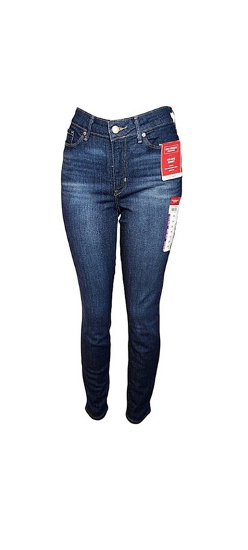 NWT! Levi Strauss Signature Mid-Rise Skinny Dark Wash Jeans, Size 2
