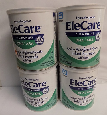 EleCare Formula, 4 cans X 14.1 oz/can, expire MARCH 2027+