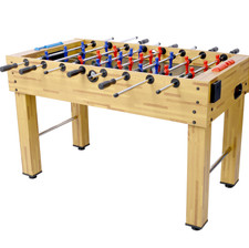 54-Inch Hurricane Foosball Table For Family Game Rooms With Light Cherry Finish,