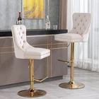 Modern Upholstered Bar Stools with Backs Comfortable Seat Height from 27-35 Inch