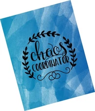 Chaos Coordinator: Weekly Planner 2019, 8.5x11, Cool Blue Watercolor Cover, C...