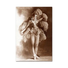 Josephine Baker In Feathers Antique Image 4x6 Art Paper Print