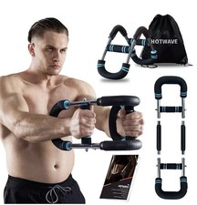 HOTWAVE Twister Arm Exerciser Adjustable Spring Workout Bar Forearm Che...