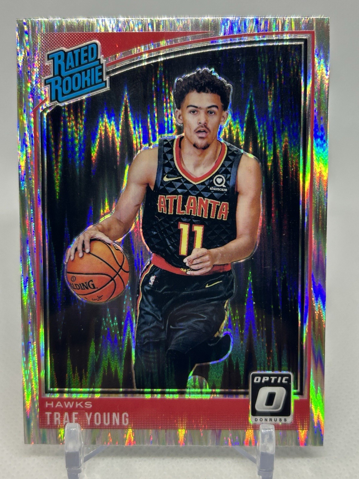 Trae Young 2018 Optic #198 Shock Price Guide - Sports Card Investor