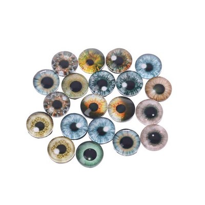MEELYHOME 20Pcs Glass for Doll Eyes Animal Crafts Eyeballs For 8mm, 8mm