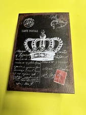 Mallets Halloween Carte Postale Crown Decorative Book Storage Box 10.75x7.75