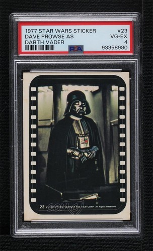 1977 Topps Star Wars Stickers #23 David Prowse as Darth Vader — PSA 4