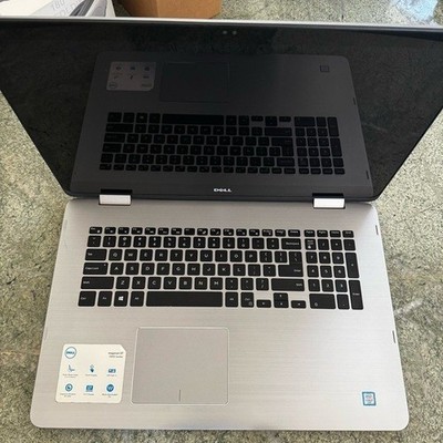 Dell Inspirion 17'' 7000 2 in 1 Laptop in Brushed Silver with Black Keyboard