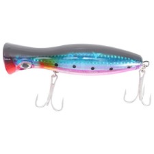 1Pcs popper fishing 3d  with treble hooks 12cm 42g topwater hard  soft7607